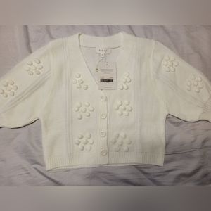 Bohme cropped cream sweater size medium